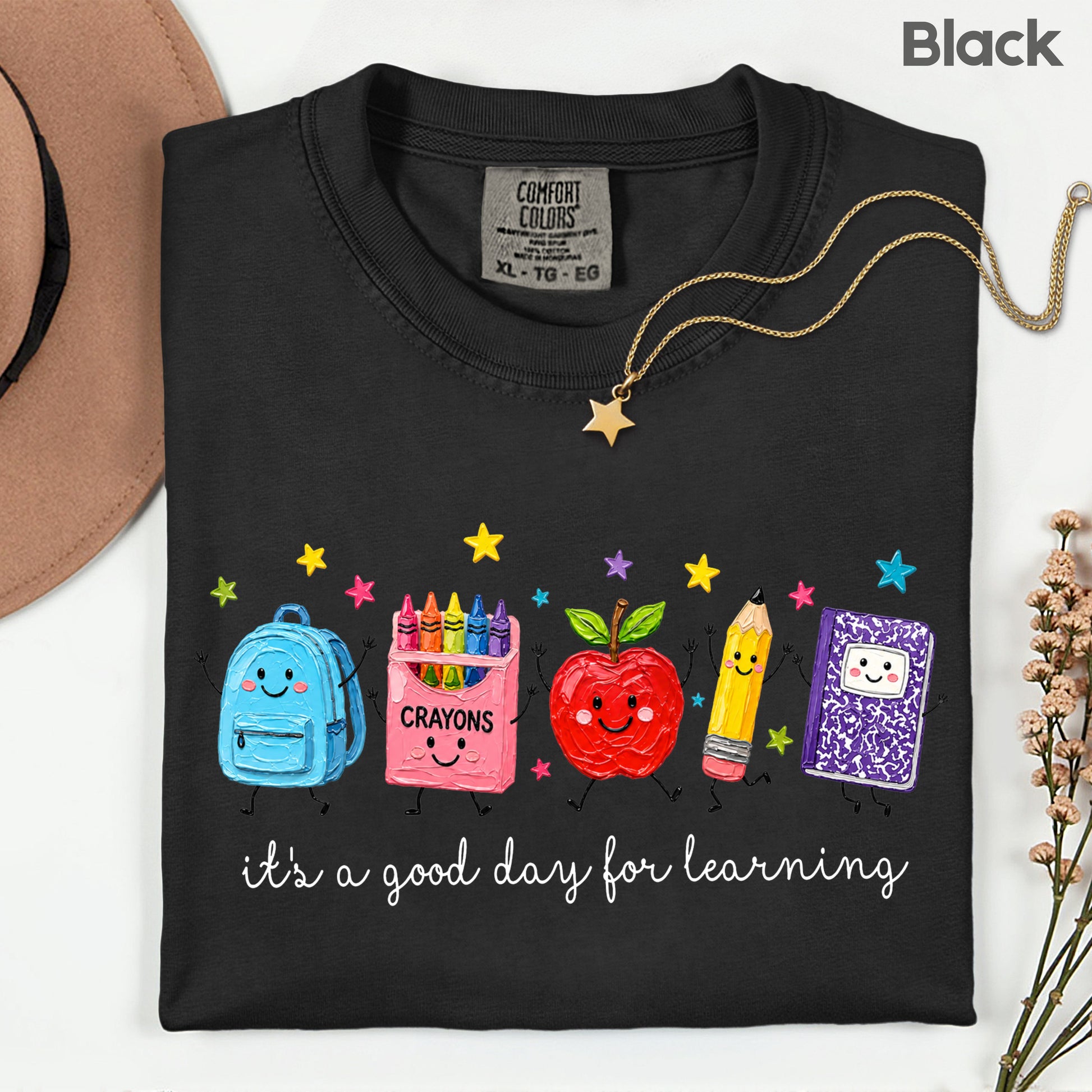 Good Day for Learning Teacher T-Shirt, Cute School Supplies Educator Tee