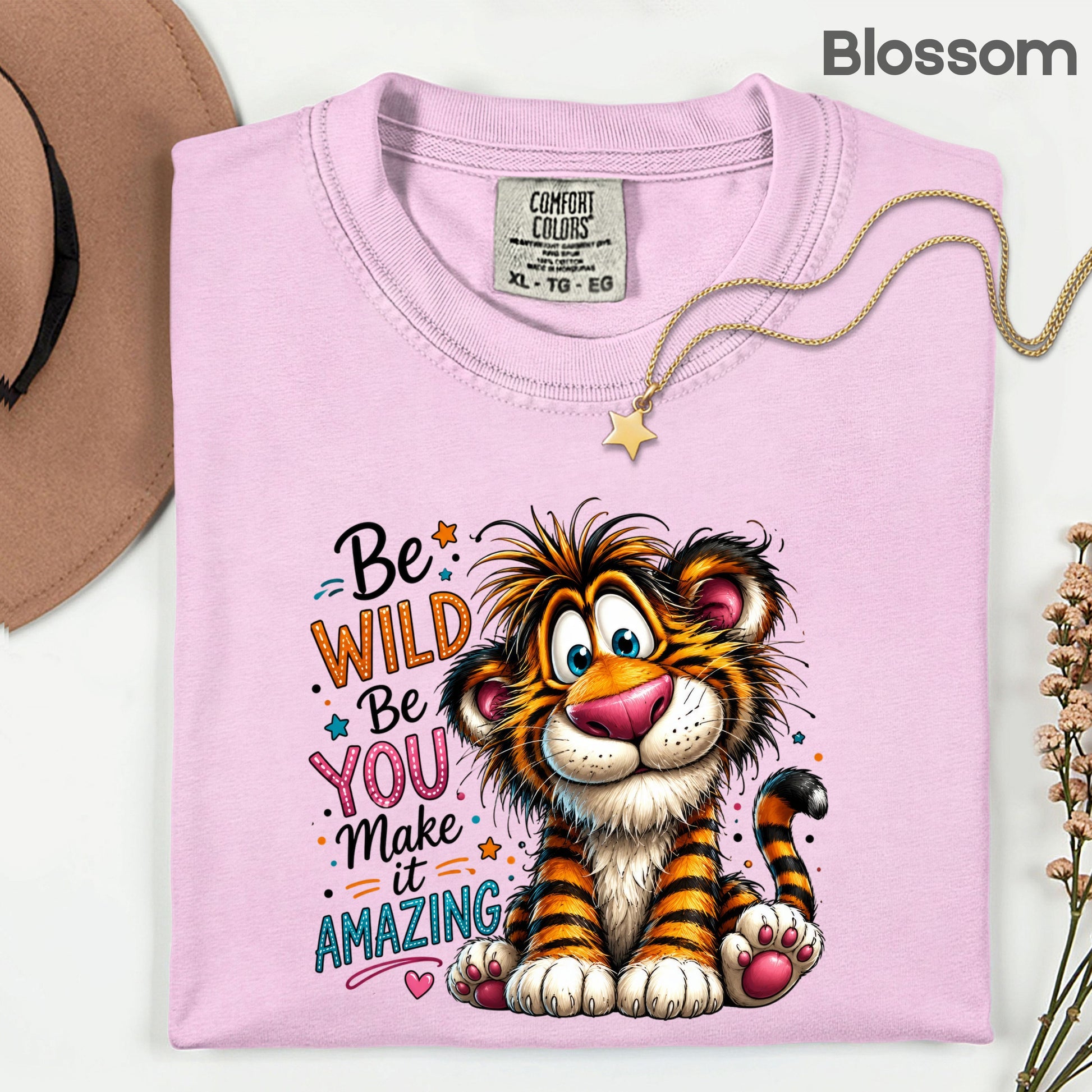 Be Wild Be You Tiger Baby T-Shirt, Cute Inspirational Kids Tee