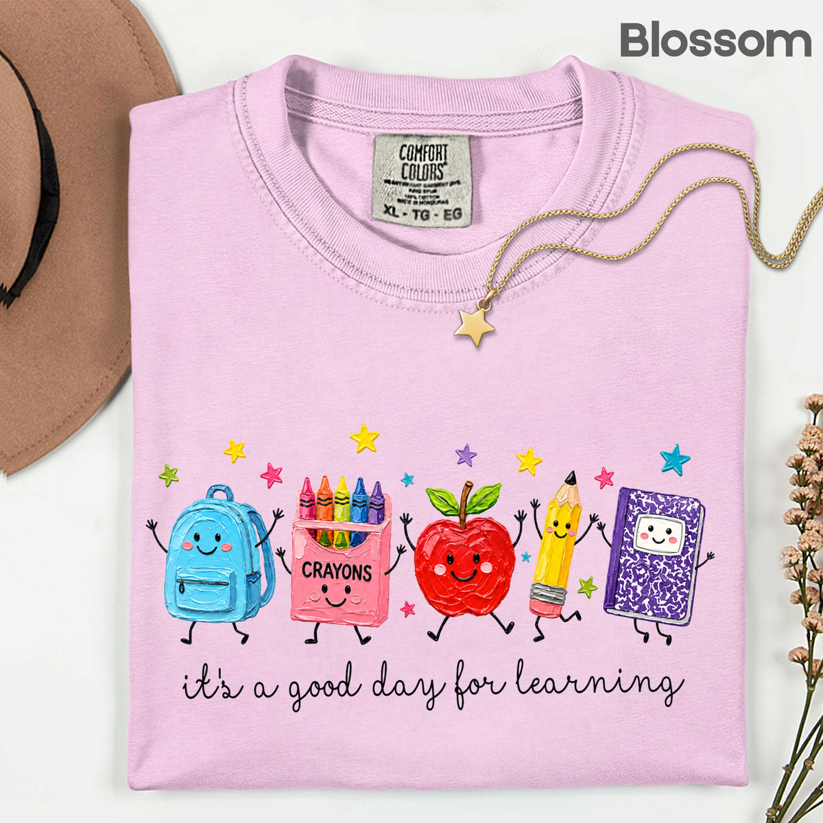 Good Day for Learning Teacher T-Shirt, Cute School Supplies Educator Tee