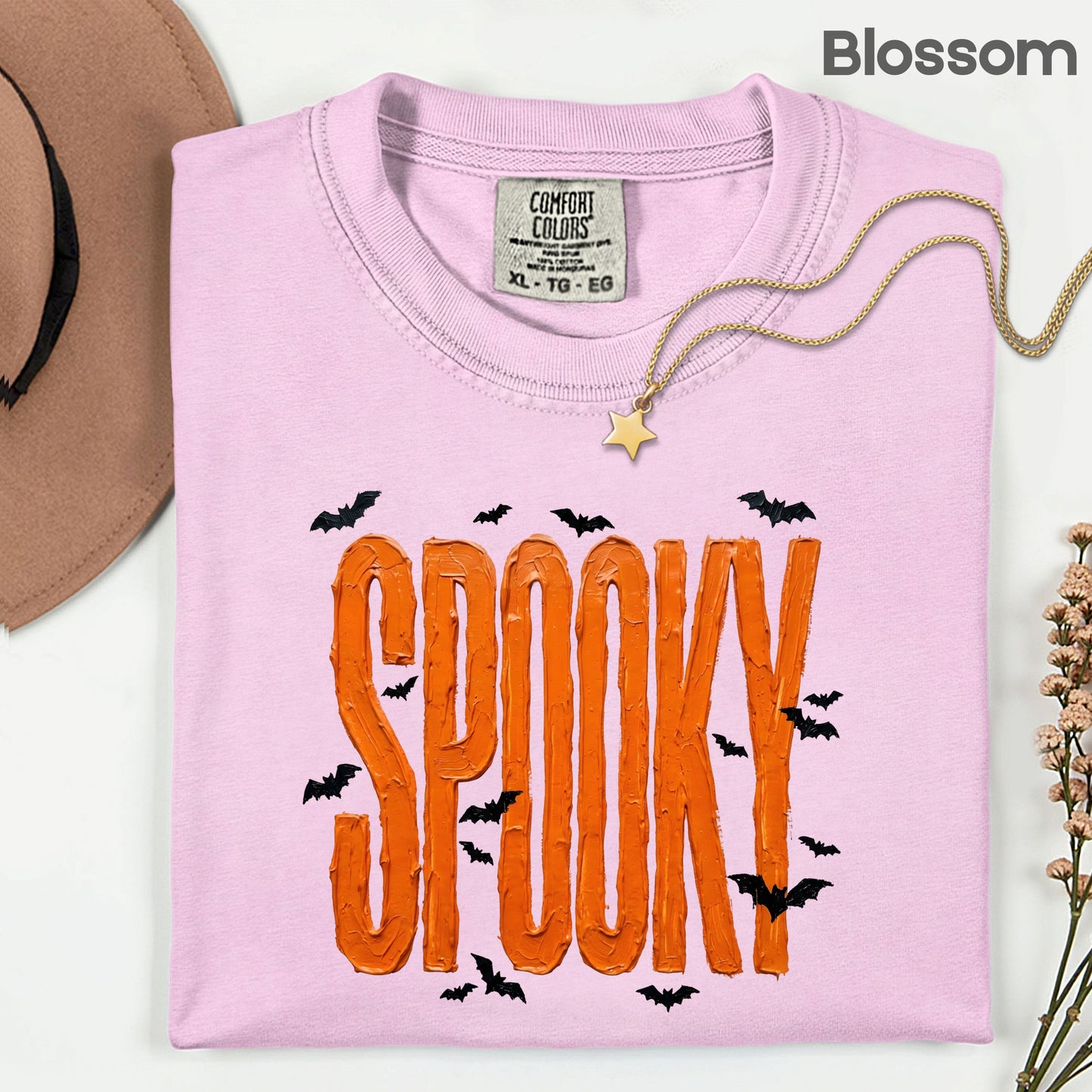 Spooky Halloween Bats Orange Frosting T-Shirt, Halloween Season Cute Spooky Tee