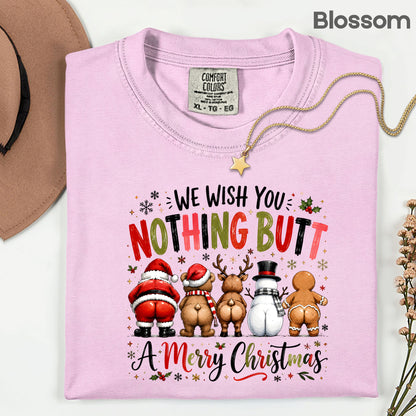 Funny Christmas Nothing Butt a Merry Christmas Santa Bear T-Shirt, Reindeer Snowman Gingerbread Tee