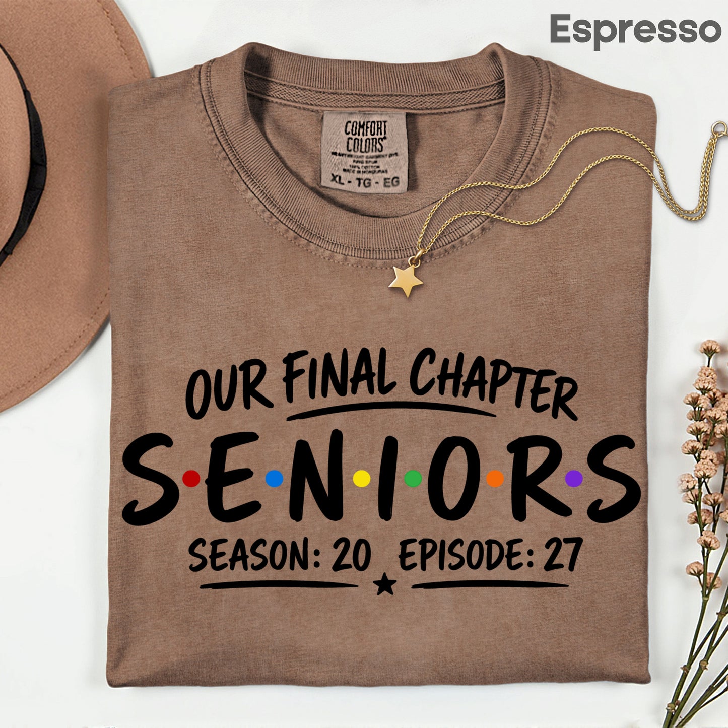 Seniors Our Final Chapter Class of 2027 T-Shirt, Friends Season 20 Episode 27 Graduation Tee