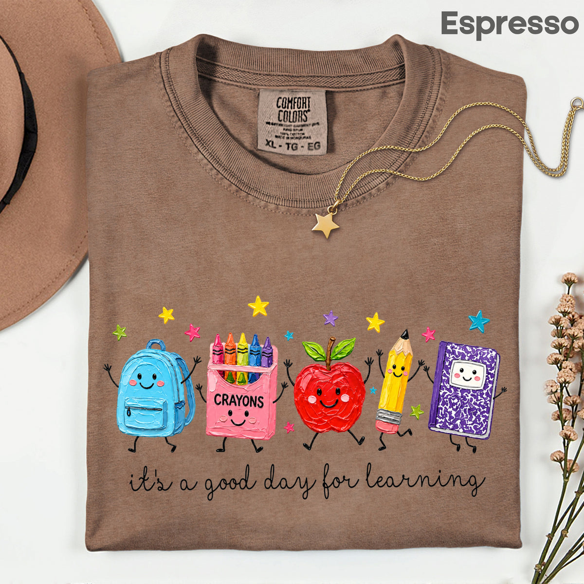 Good Day for Learning Teacher T-Shirt, Cute School Supplies Educator Tee