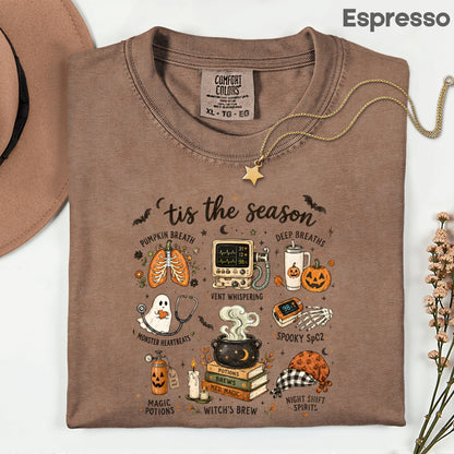 Halloween Respiratory Therapist RT Nurse T-Shirt, Spooky Season Medical Tee