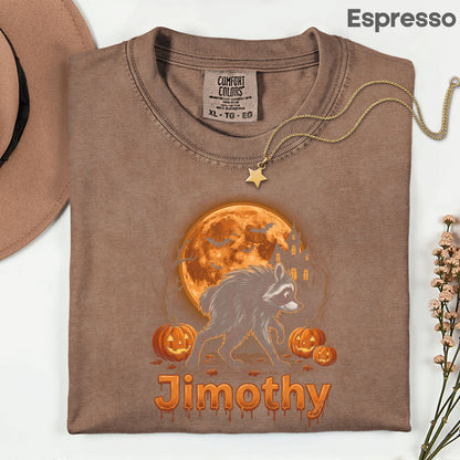Halloween Jimothy Werewolf T-Shirt, Spooky Moon Pumpkin Horror Tee