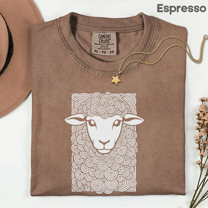 Cute Sheep Swirls Comfort Colors T Shirt