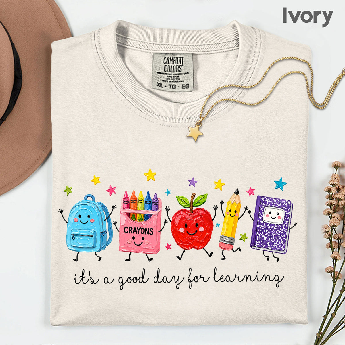 Good Day for Learning Teacher T-Shirt, Cute School Supplies Educator Tee