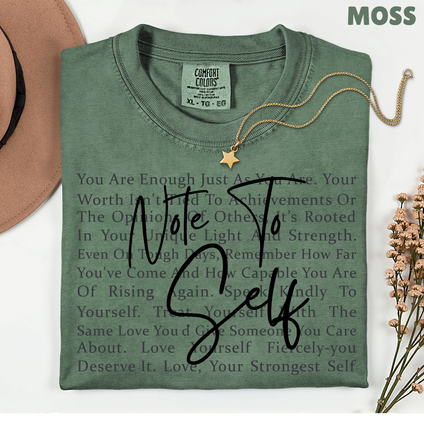 Note to Self Inspirational Self Love Quote T-Shirt, Women Motivational Tee