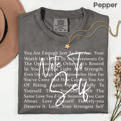 Note to Self Inspirational Self Love Quote T-Shirt, Women Motivational Tee