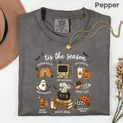 Halloween Respiratory Therapist RT Nurse T-Shirt, Spooky Season Medical Tee