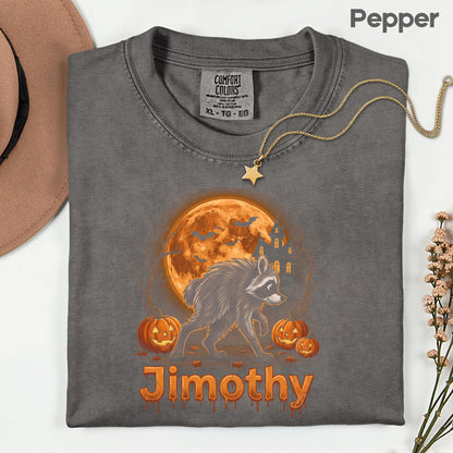 Halloween Jimothy Werewolf T-Shirt, Spooky Moon Pumpkin Horror Tee
