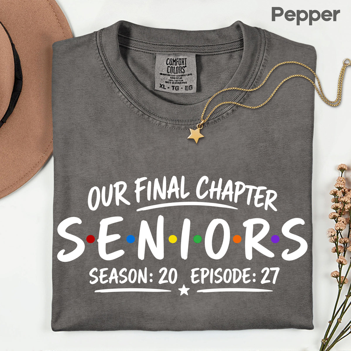Seniors Our Final Chapter Class of 2027 T-Shirt, Friends Season 20 Episode 27 Graduation Tee