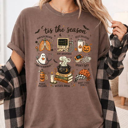 Halloween Respiratory Therapist RT Nurse T-Shirt, Spooky Season Medical Tee
