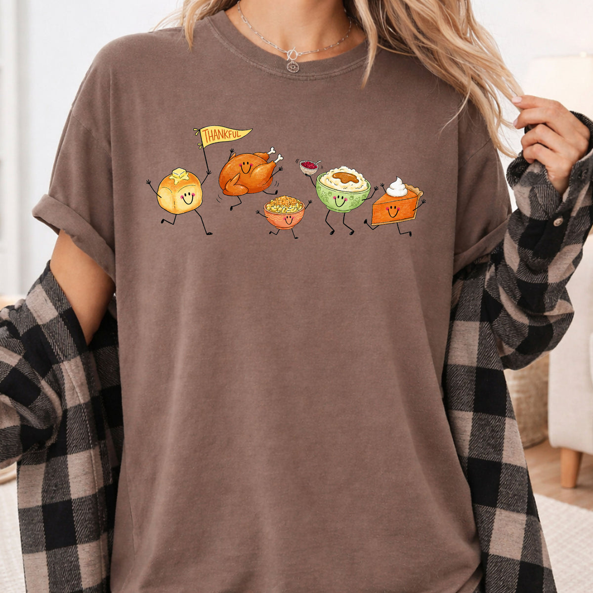 Thanksgiving Dancing Turkey T-Shirt, Food Parade Pumpkin Pie Funny Fall Tee