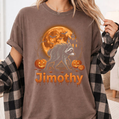 Halloween Jimothy Werewolf T-Shirt, Spooky Moon Pumpkin Horror Tee