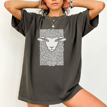 Cute Sheep Swirls Comfort Colors T Shirt