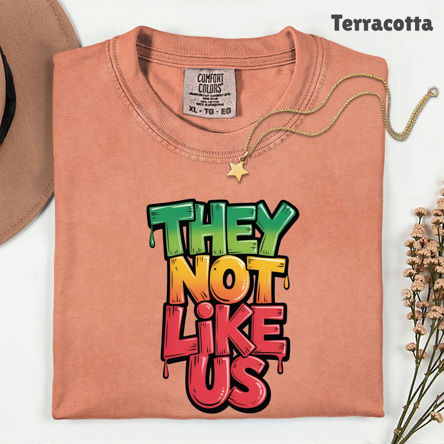 Comfort Colors® They Not Like Us Shirt Graffiti Slogan T Shirt Hip Hop Lyrics Tee For Men Women Kids Youth Culture Streetwear Apparel
