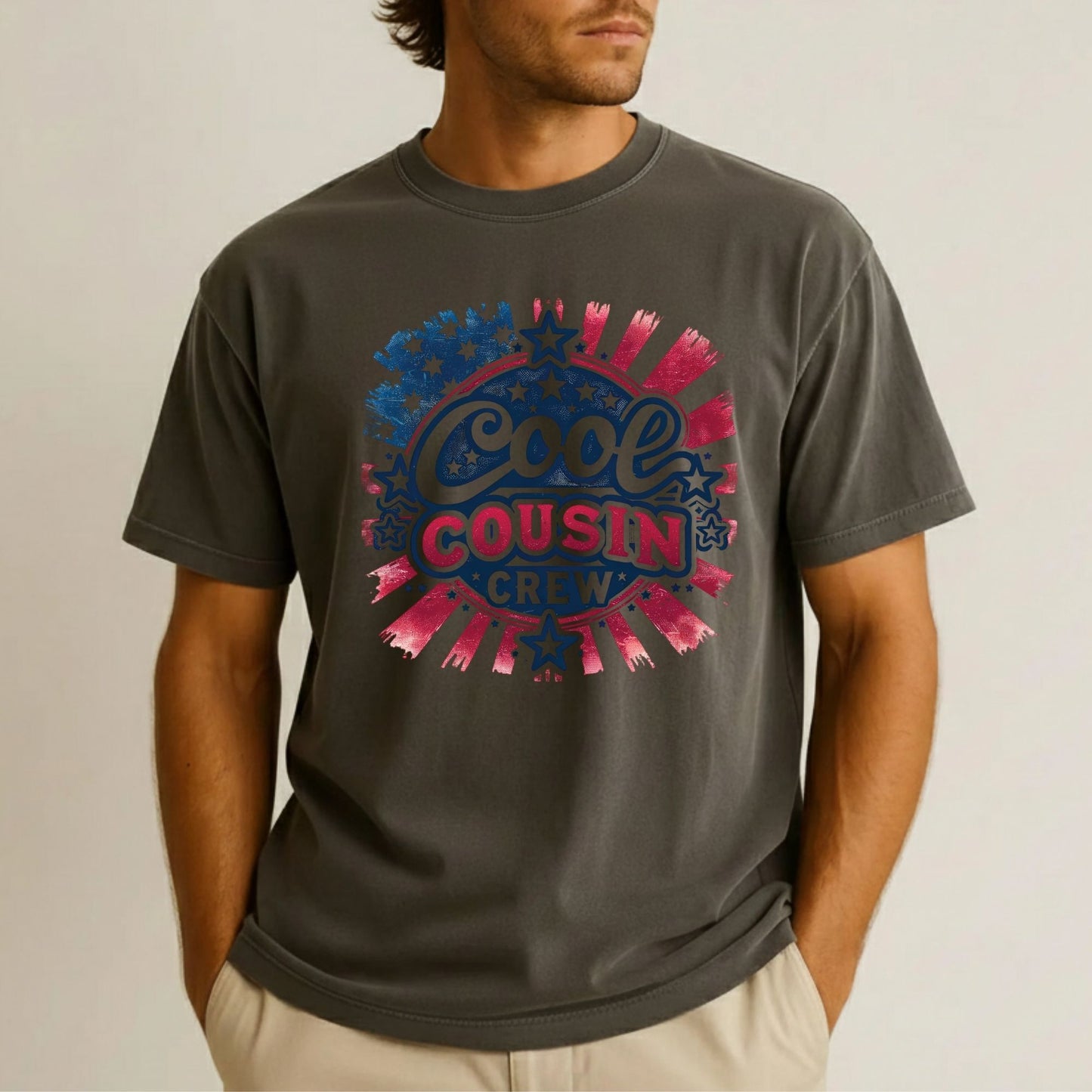 Cool Cousin Crew 4th of July Patriotic DTF Transfer Ready to Press