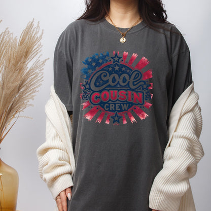 Cool Cousin Crew 4th of July Patriotic DTF Transfer Ready to Press