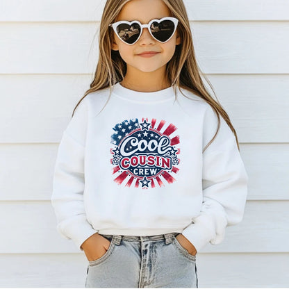 Cool Cousin Crew 4th of July Patriotic DTF Transfer Ready to Press