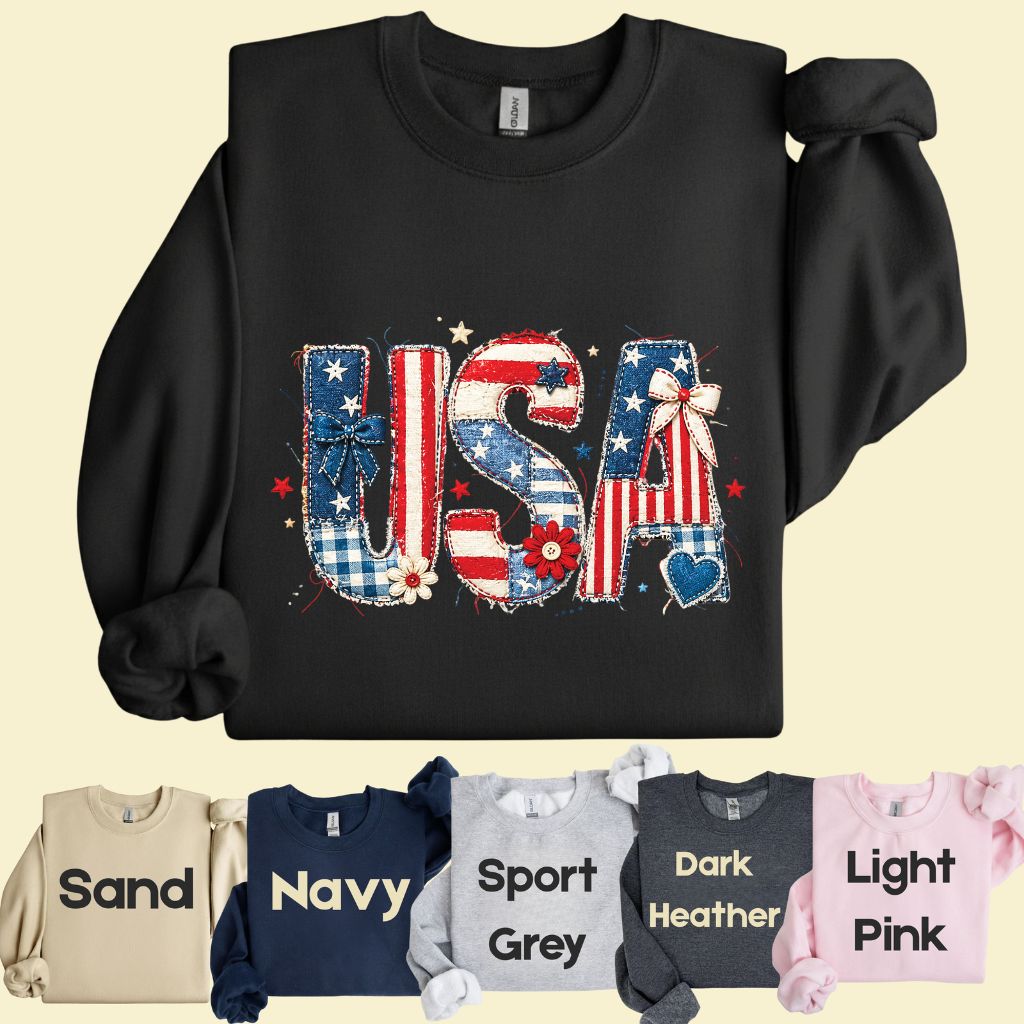 Coppy USA Letters Comfort Colors T Shirts Cute Patriotic Tee Coppy America Flag Shirt 4th of July Bow Red White Blue Fourth of July Gifts