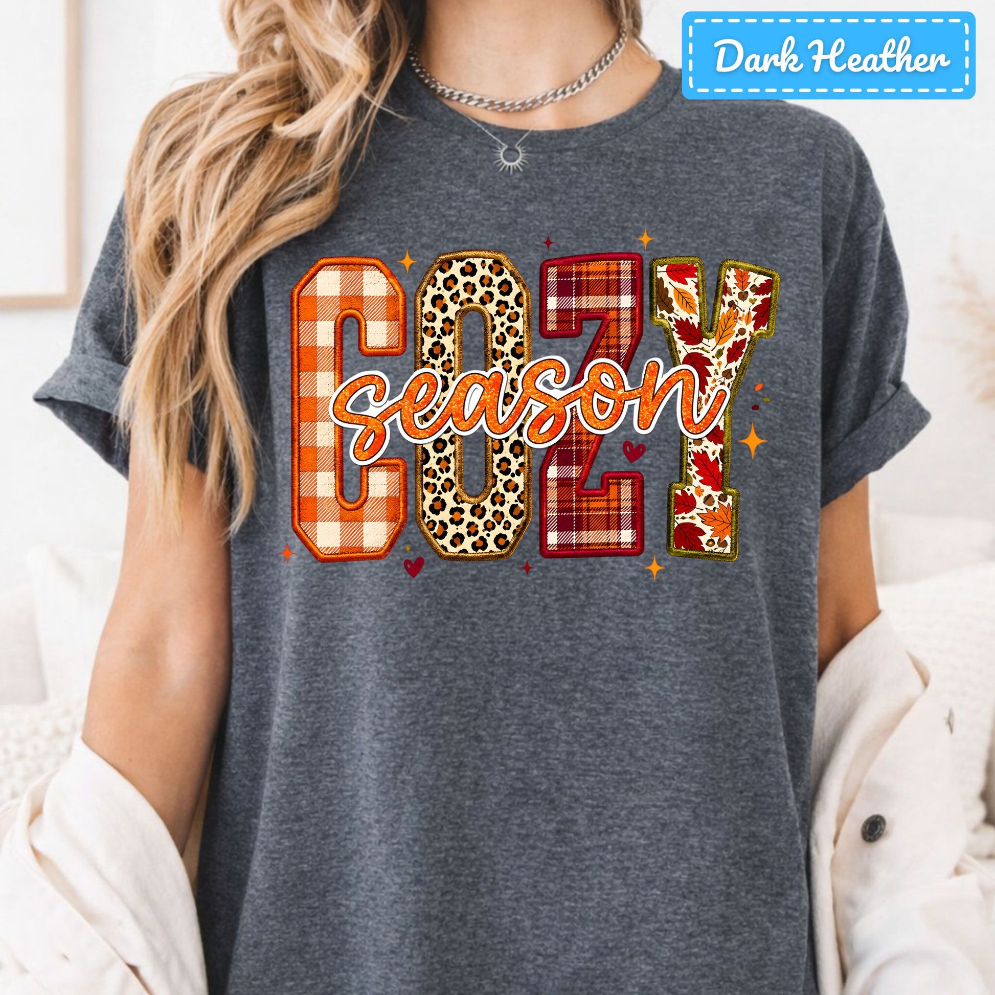 Cozy Season Fall Plaid Pumpkin T-Shirt, Autumn Sweatshirt