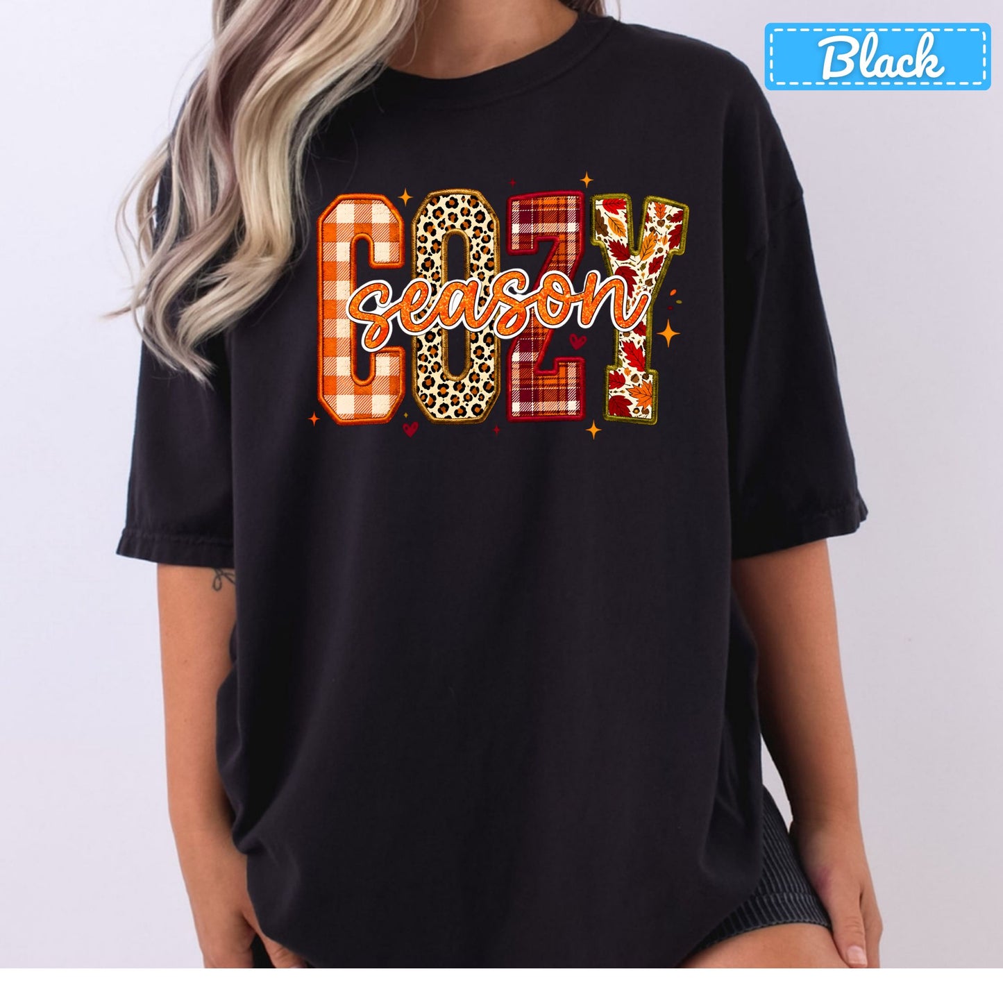 Cozy Season Fall Plaid Pumpkin T-Shirt, Autumn Sweatshirt