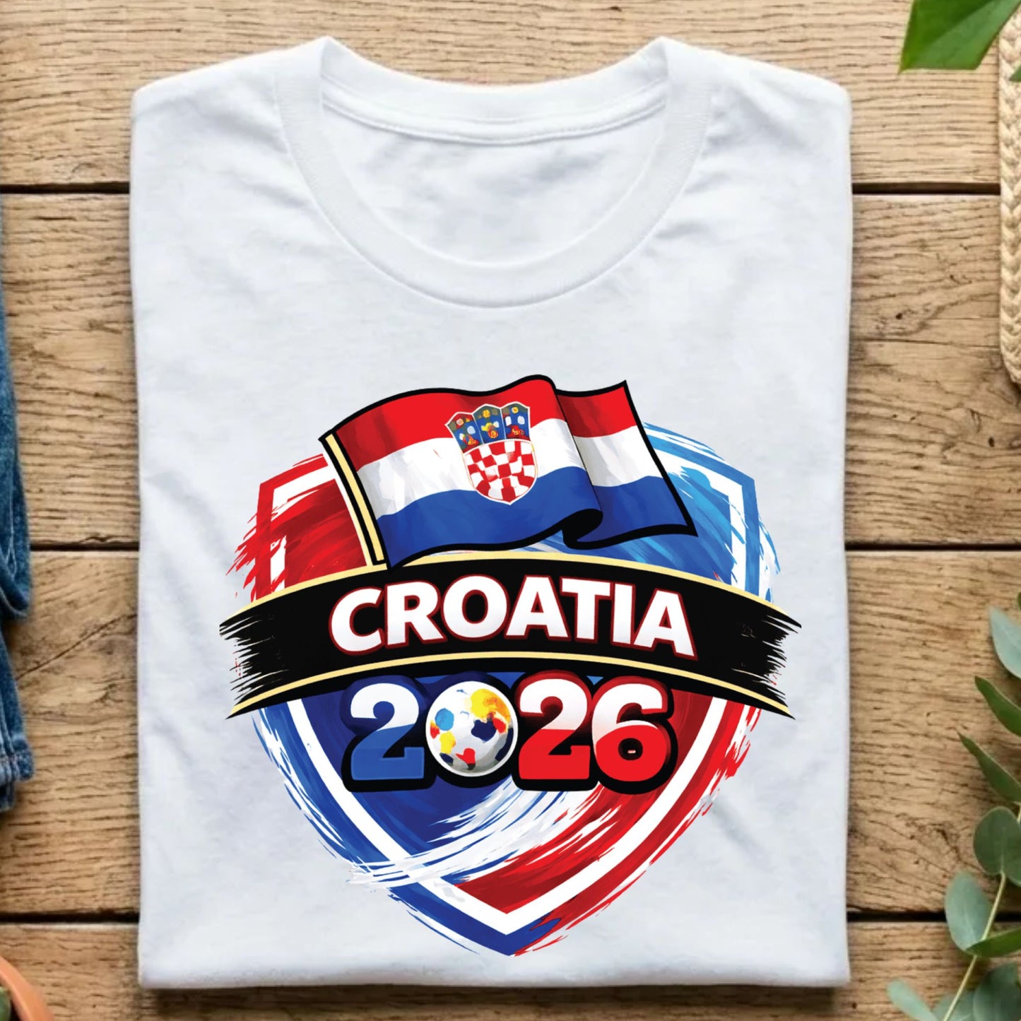 Croatia World Cup T Shirt Soccer Supporter Tees Croatian Football Fan
