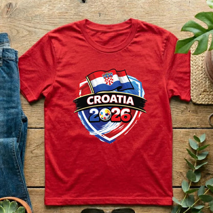 Croatia World Cup T Shirt Soccer Supporter Tees Croatian Football Fan