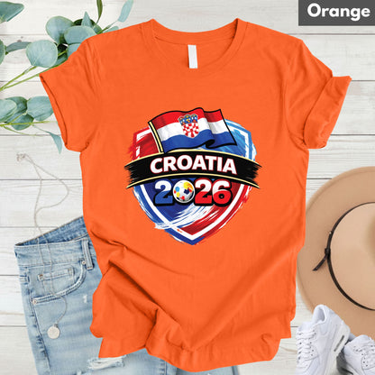 Croatia World Cup T Shirt Soccer Supporter Tees Croatian Football Fan