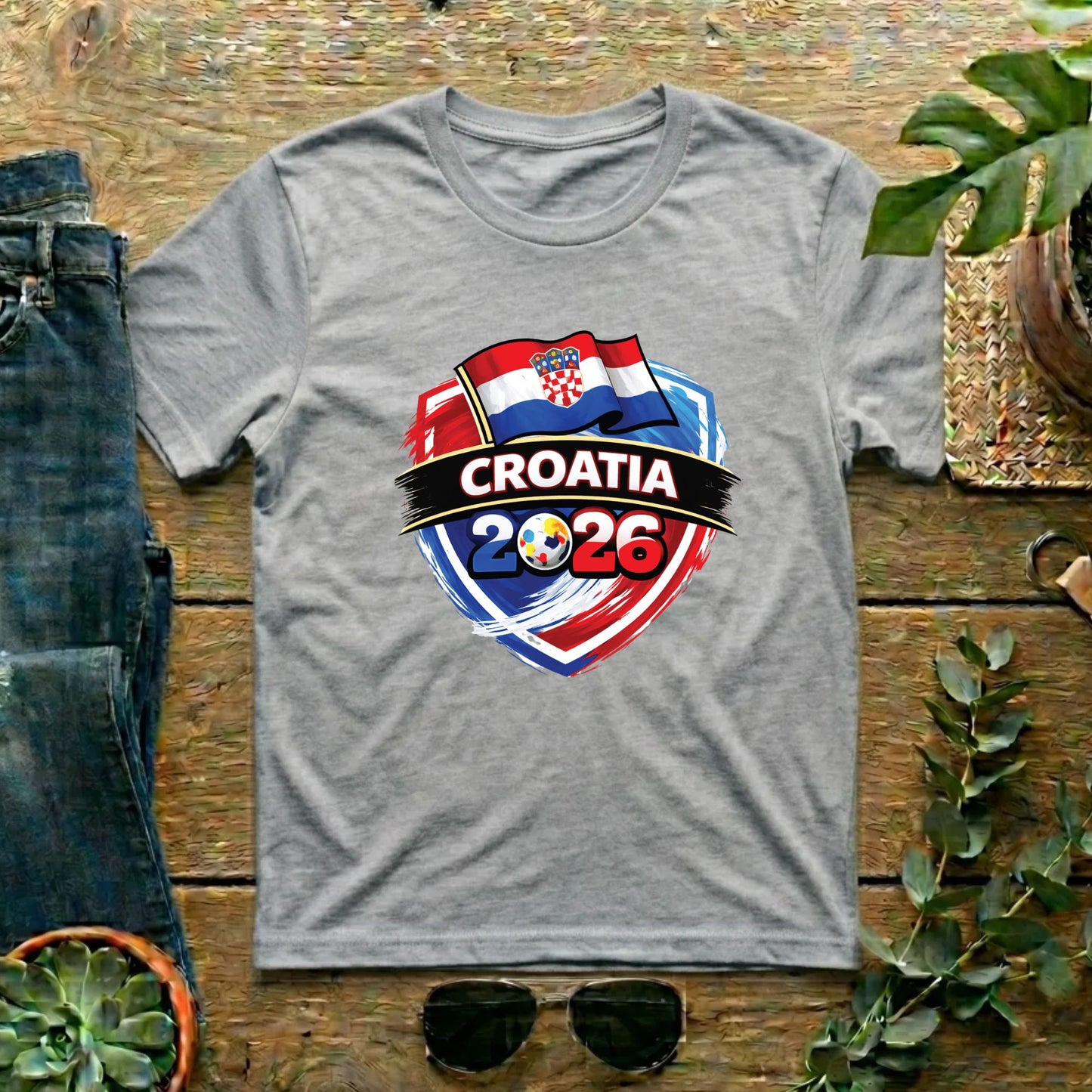Croatia World Cup T Shirt Soccer Supporter Tees Croatian Football Fan