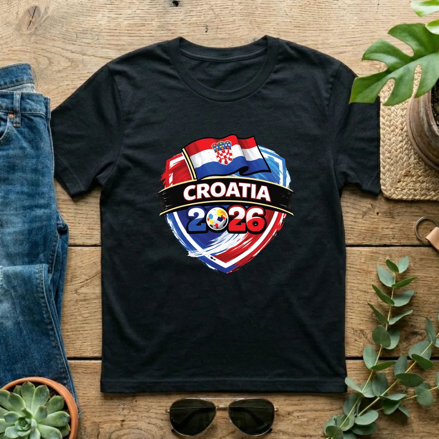 Croatia World Cup T Shirt Soccer Supporter Tees Croatian Football Fan
