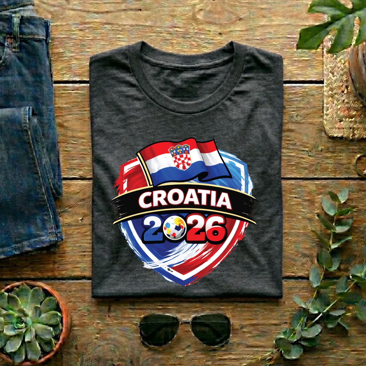 Croatia World Cup T Shirt Soccer Supporter Tees Croatian Football Fan
