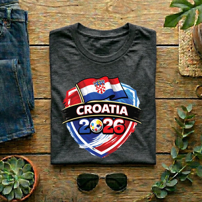 Croatia World Cup T Shirt Soccer Supporter Tees Croatian Football Fan