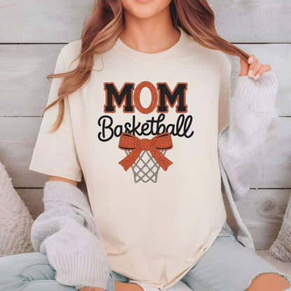 Crochet Basketball Mom DTF Transfer ready to Press Sports Mama Heat Transfer for Shirts Basketball Mommy UV Sticker Prints