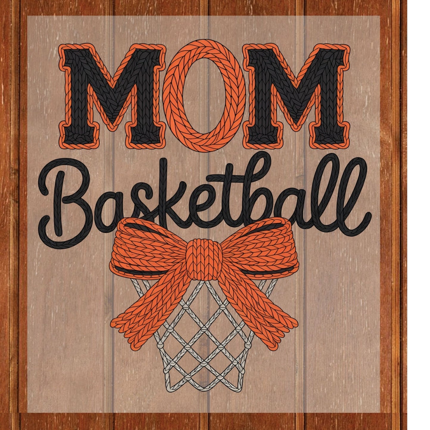 Crochet Basketball Mom DTF Transfer ready to Press Sports Mama Heat Transfer for Shirts Basketball Mommy UV Sticker Prints