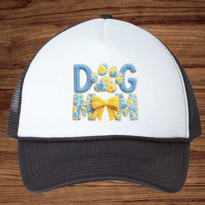 Crochet Yarn Bow Dog Paw Mom DTF Transfer ready to Press