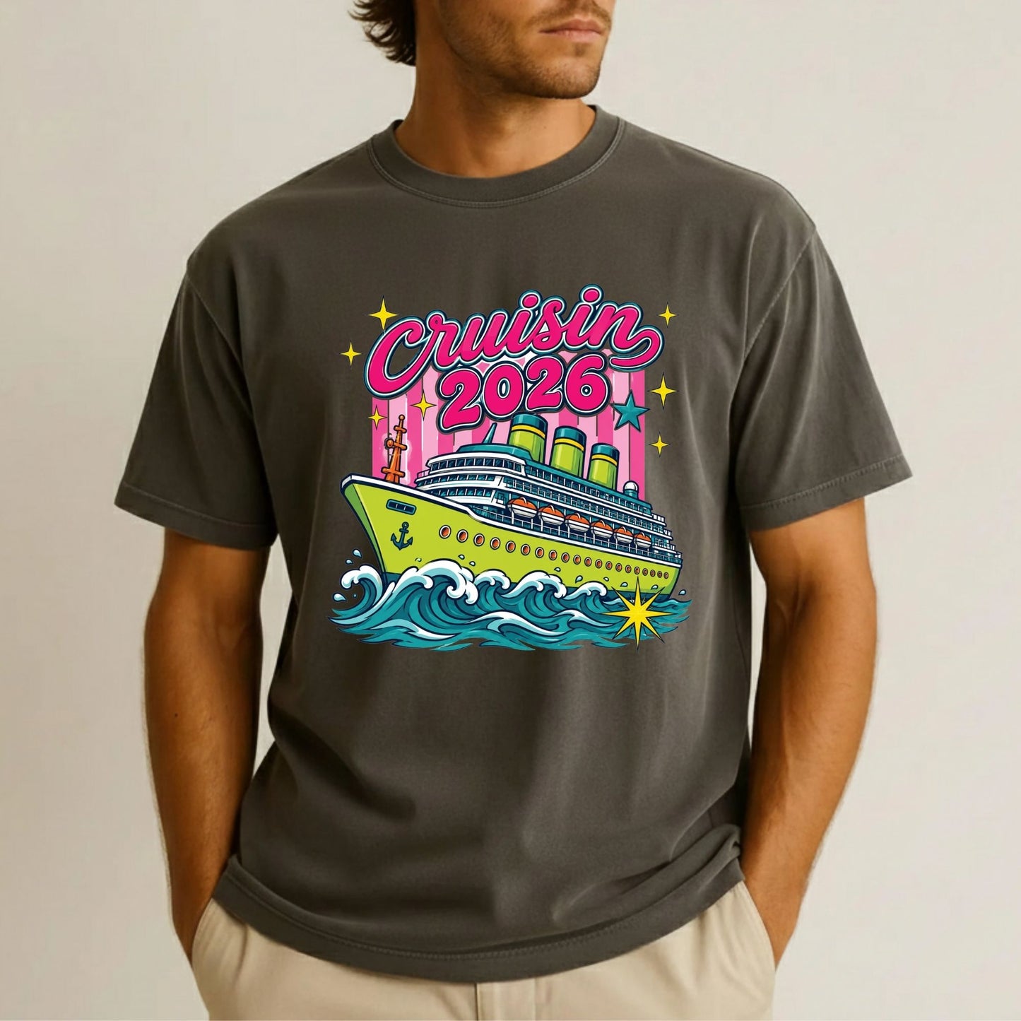 Cruisin 2026 Retro Cruise Ship DTF Transfer