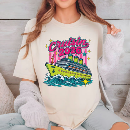 Cruisin 2026 Retro Cruise Ship DTF Transfer