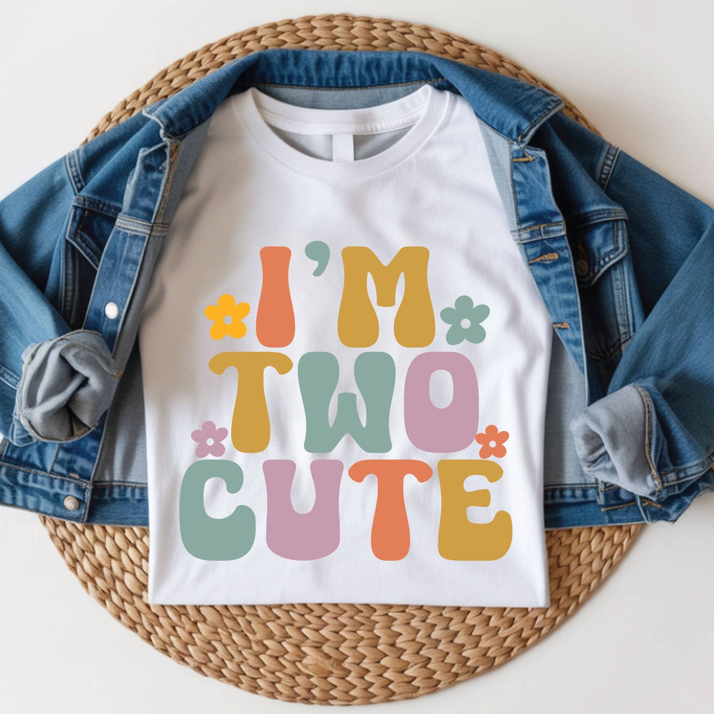 Custom 2nd Birthday Shirt I'm Two Cute Shirts Groovy Second Birthday Toddler Tee Retro Kids Birthday Outfit Two Year Old Childrens Gift
