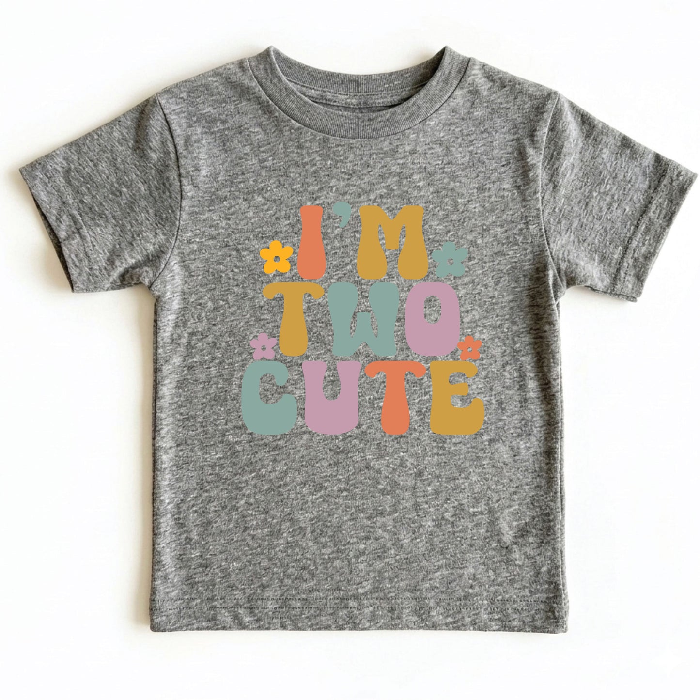Custom 2nd Birthday Shirt I'm Two Cute Shirts Groovy Second Birthday Toddler Tee Retro Kids Birthday Outfit Two Year Old Childrens Gift