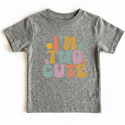 Custom 2nd Birthday Shirt I'm Two Cute Shirts Groovy Second Birthday Toddler Tee Retro Kids Birthday Outfit Two Year Old Childrens Gift