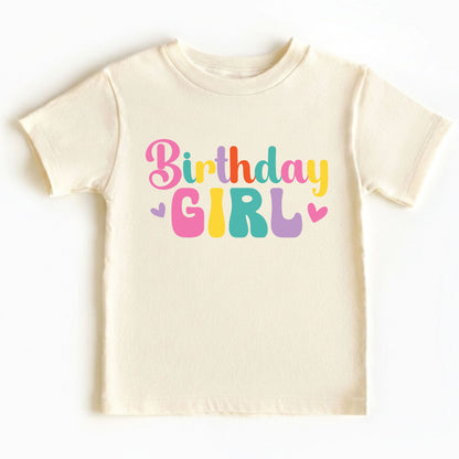 Custom Birthday Girl Shirt Retro Birthday Toddler Tee Cute Kids Birthday Outfit Childrens Birthday Gift Groovy Party Shirt
