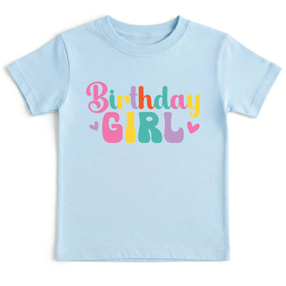 Custom Birthday Girl Shirt Retro Birthday Toddler Tee Cute Kids Birthday Outfit Childrens Birthday Gift Groovy Party Shirt