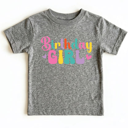 Custom Birthday Girl Shirt Retro Birthday Toddler Tee Cute Kids Birthday Outfit Childrens Birthday Gift Groovy Party Shirt