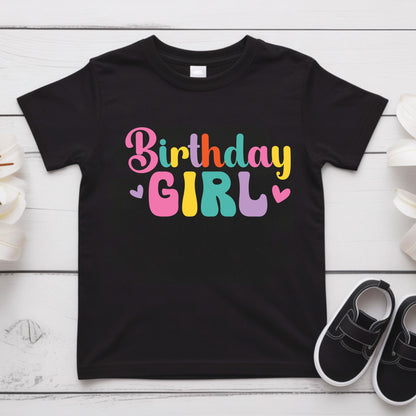 Custom Birthday Girl Shirt Retro Birthday Toddler Tee Cute Kids Birthday Outfit Childrens Birthday Gift Groovy Party Shirt