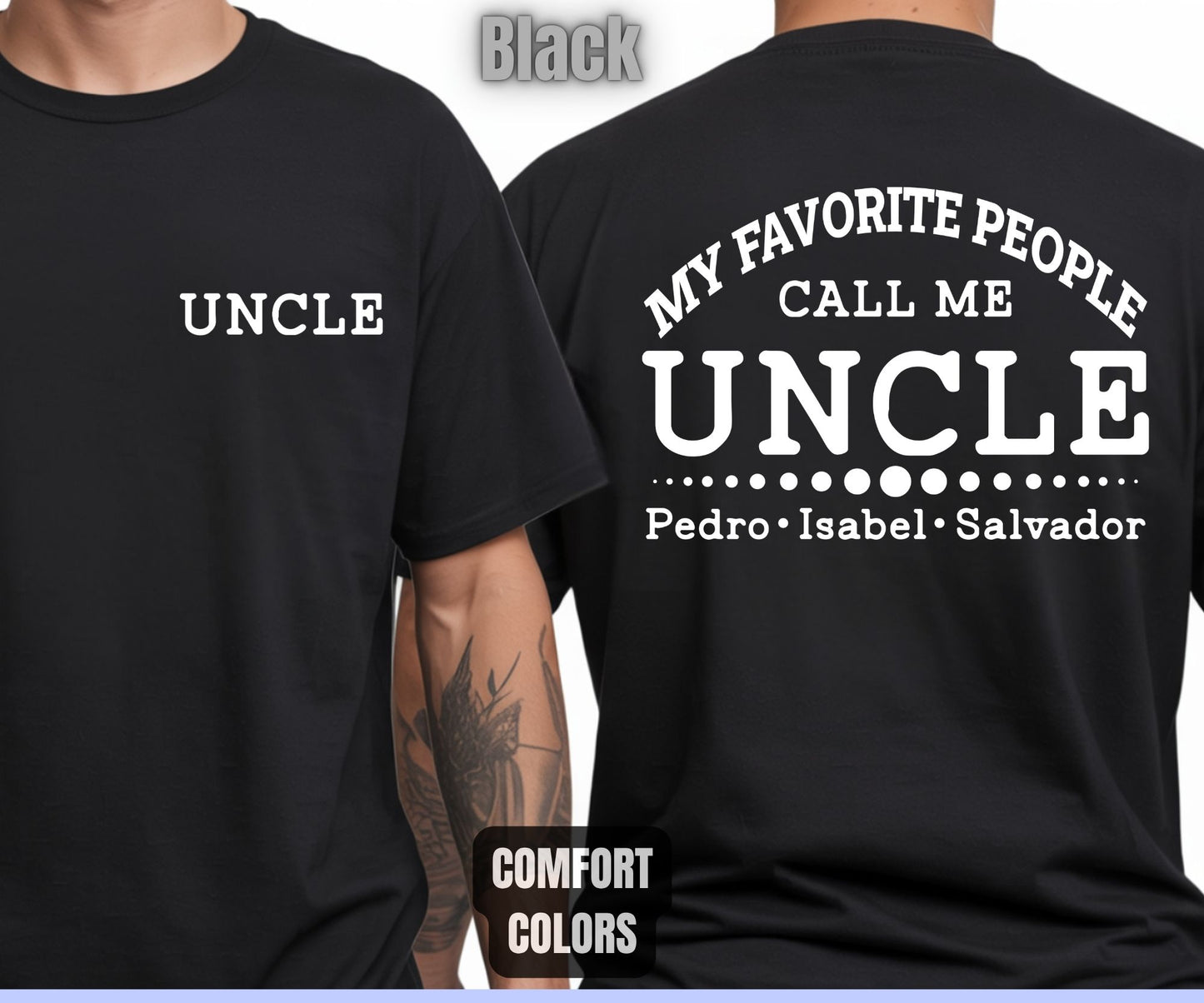 Custom Dad Comfort Colors T Shirts My Favorite People Call Me Papa Daddy Uncle Tees Personalized Father's Day Shirt With Kids Name