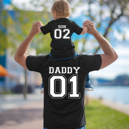 Custom Dad and me Matching T Shirts Dad and Baby Jersey Tees Matching Father Son Daughter Outfits Personalized fathers Day Gifts