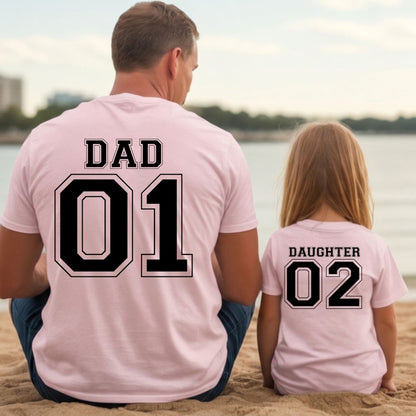 Custom Dad and me Matching T Shirts Dad and Baby Jersey Tees Matching Father Son Daughter Outfits Personalized fathers Day Gifts