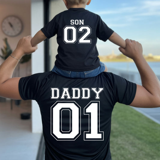 Custom Dad and me Matching T Shirts Dad and Baby Jersey Tees Matching Father Son Daughter Outfits Personalized fathers Day Gifts